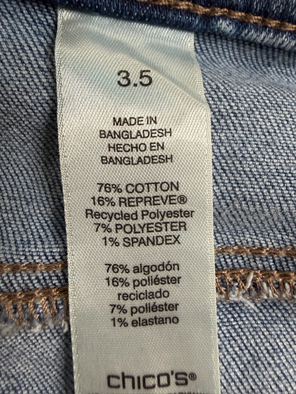 Chico's Perfect Stretch Girlfriend Flare Ankle Jeans Size18 (3.5 Chico's Sizing) - Picture 9 of 12